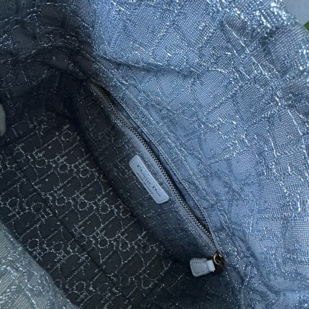 Dior White & Natural Woven Diorissimo Tote - Picture 7 of 11